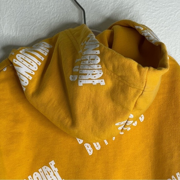 Billionaire Boys Club Mustard Yellow Pullover Hoodie Pockets Long Sleeves Sz 3T - Picture 7 of 10